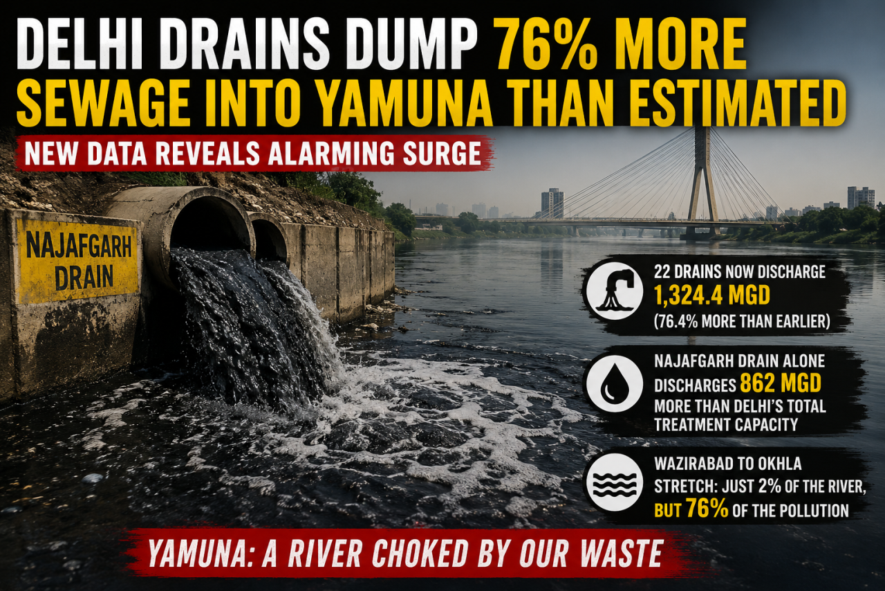 Delhi Drains Dump 76% More Sewage Into Yamuna Than Estimated