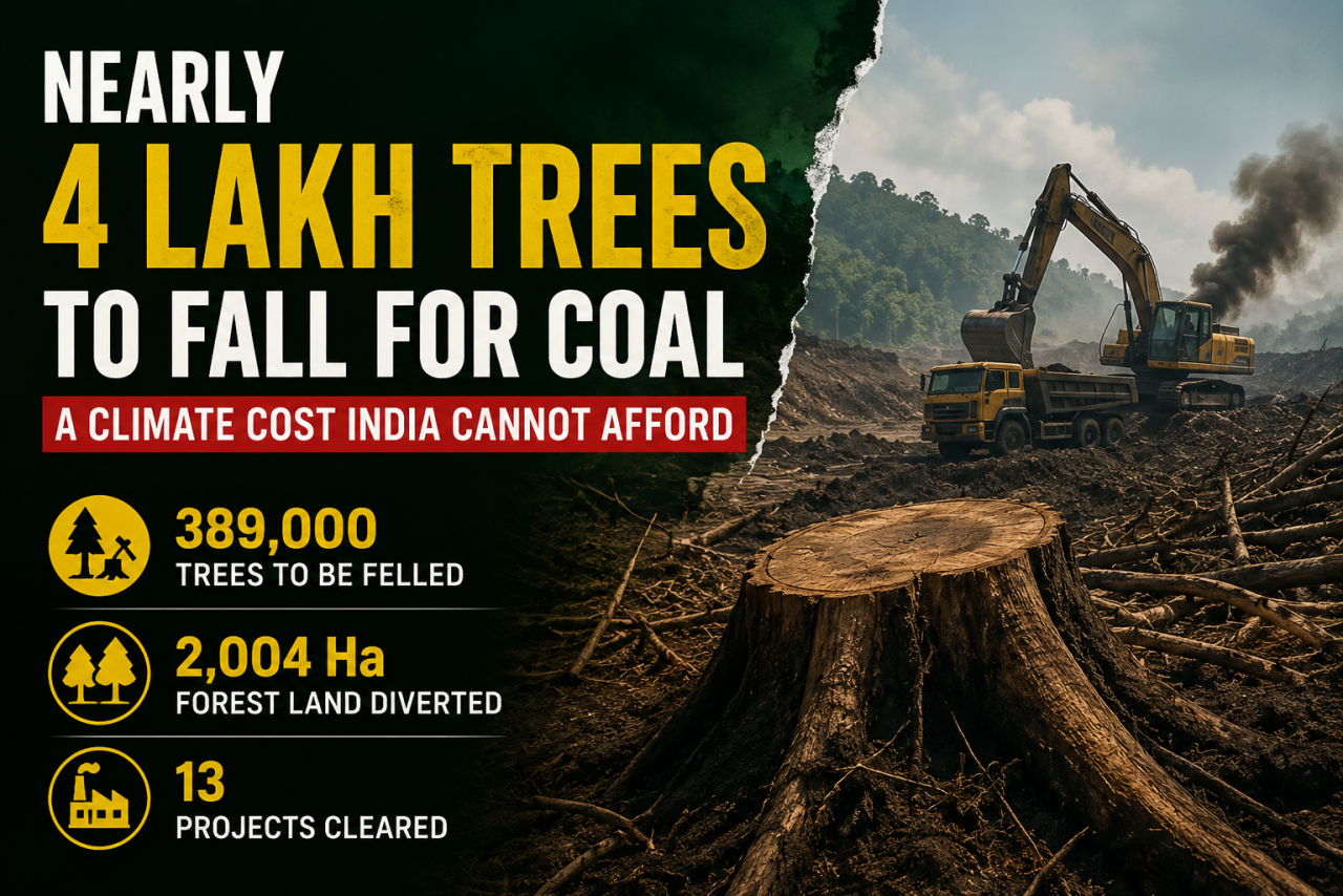 Nearly 4 Lakh Trees Face the Axe for Coal Projects. Can India Afford This Climate Cost?