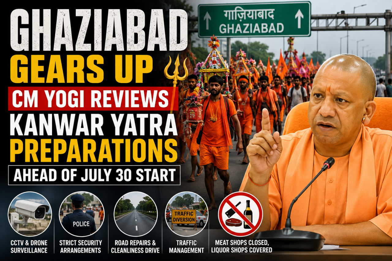 Ghaziabad Gears Up for Kanwar Yatra as CM Yogi Reviews Security and Civic Preparations