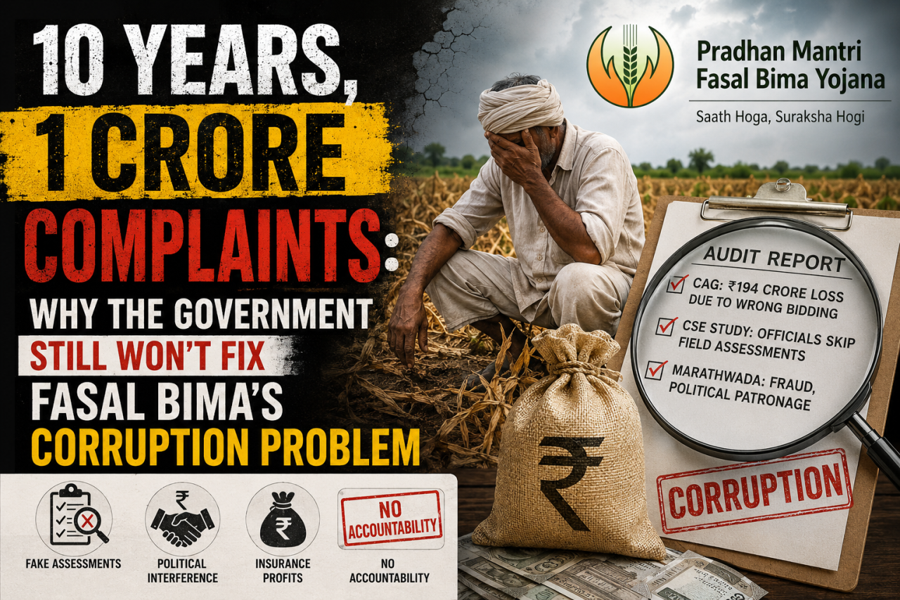 Ten Years, One Crore Complaints: Why the Government Still Won't Fix Fasal Bima's Corruption Problem