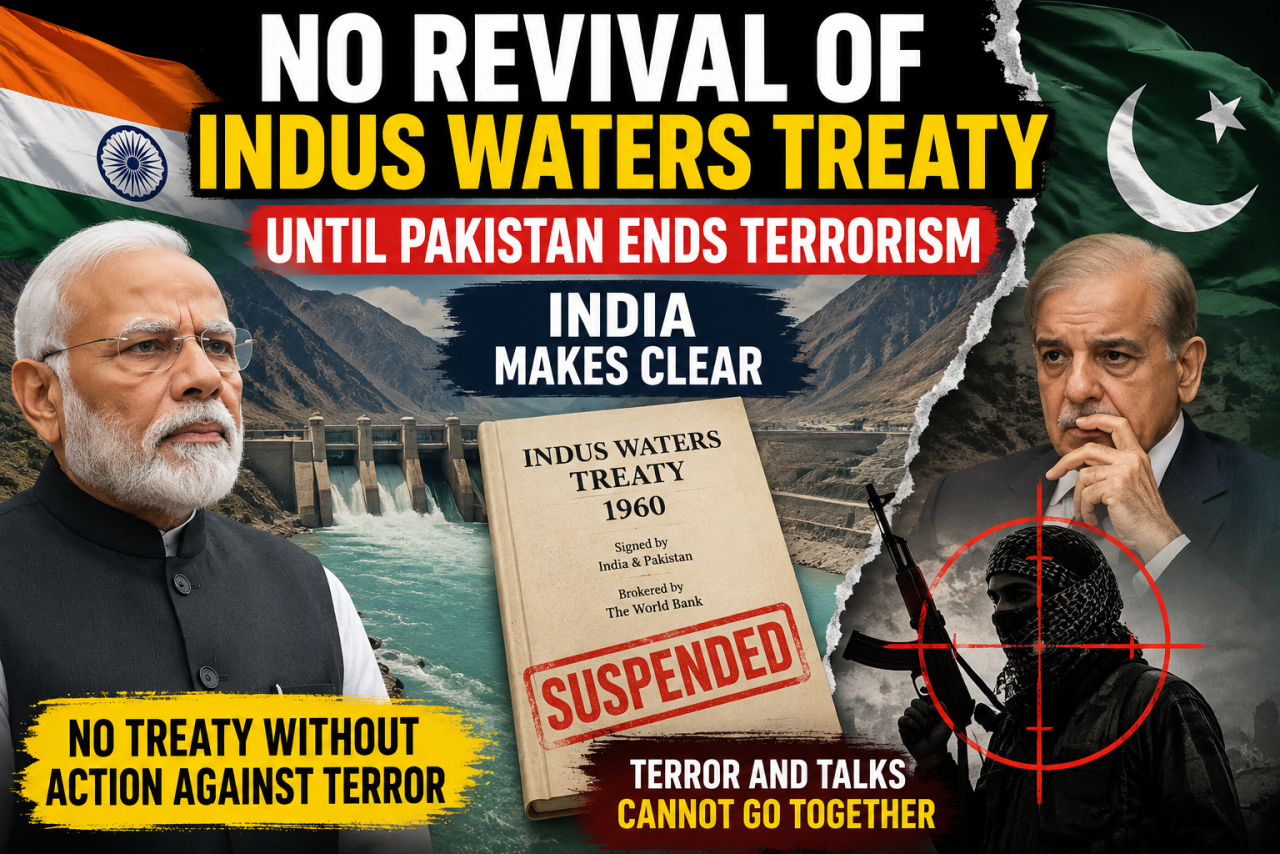 No Revival of Indus Waters Treaty Until Pakistan Ends Terrorism, India Makes Clear