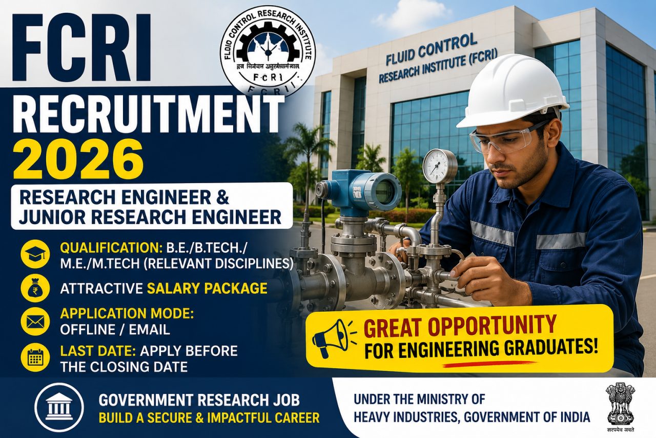FCRI Recruitment 2026: A Golden Opportunity for Engineering Graduates to Build a Career in Government Research