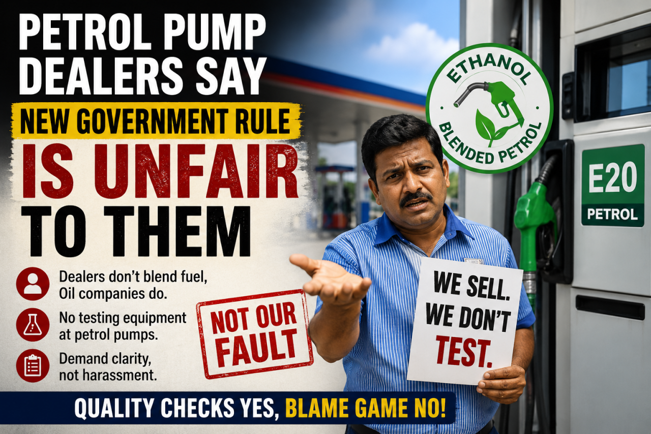 Petrol Pump Dealers Raise Concerns Over New Ethanol Fuel Quality Checks