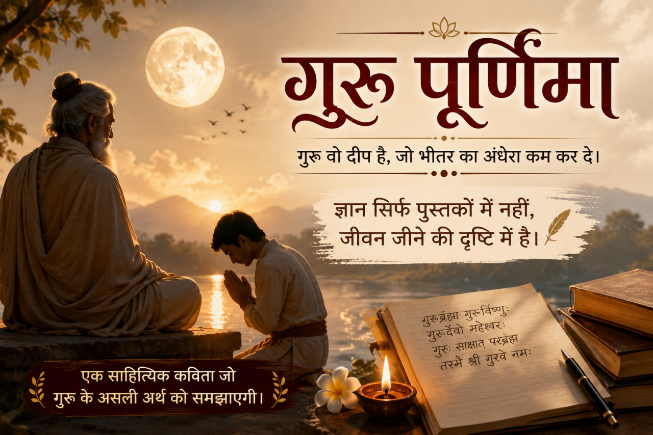 गुरु पूर्णिमा: चाँद ने आज दीपक से सीख ली