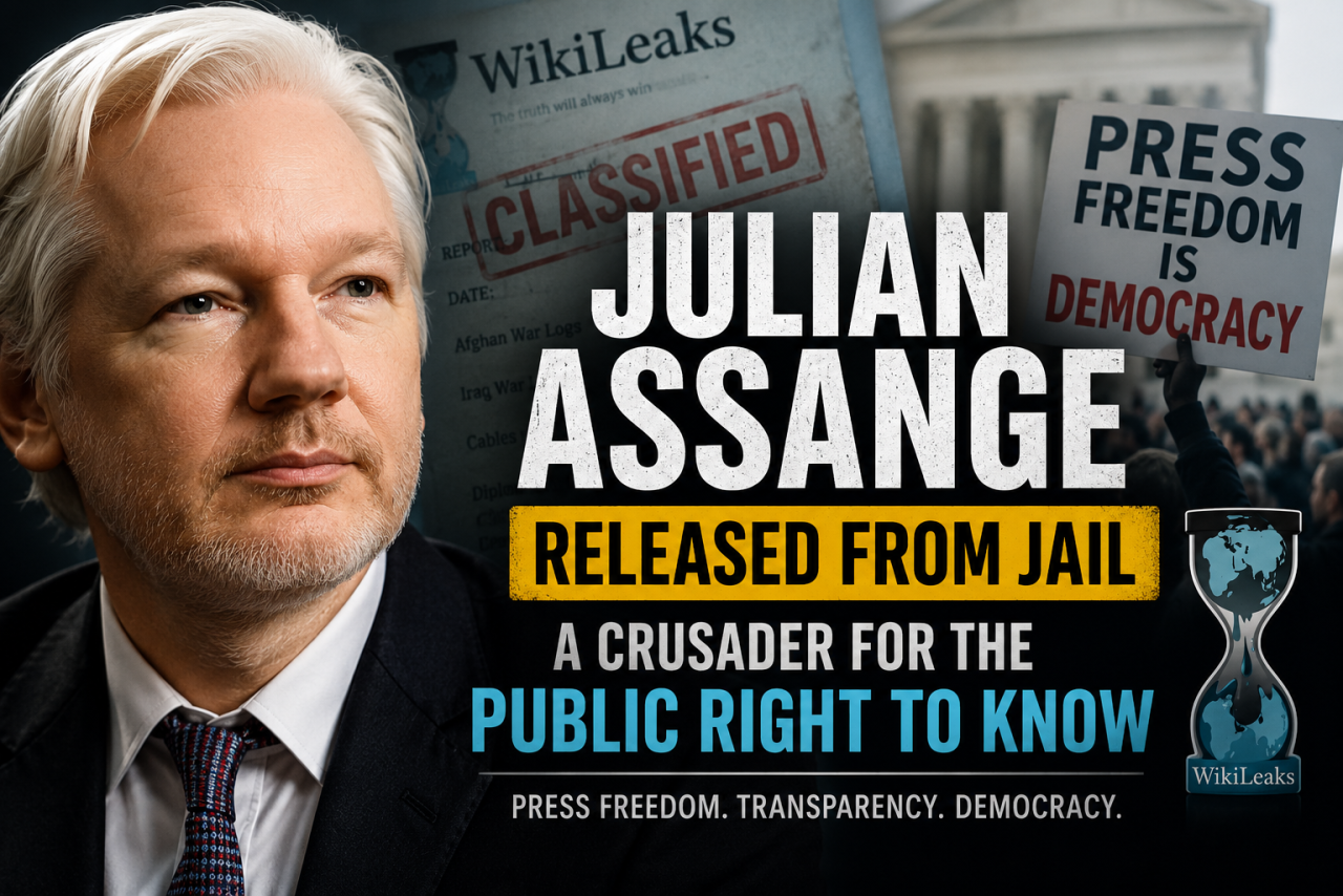Julian Assange, a Crusader for the Public Right Released from Jail