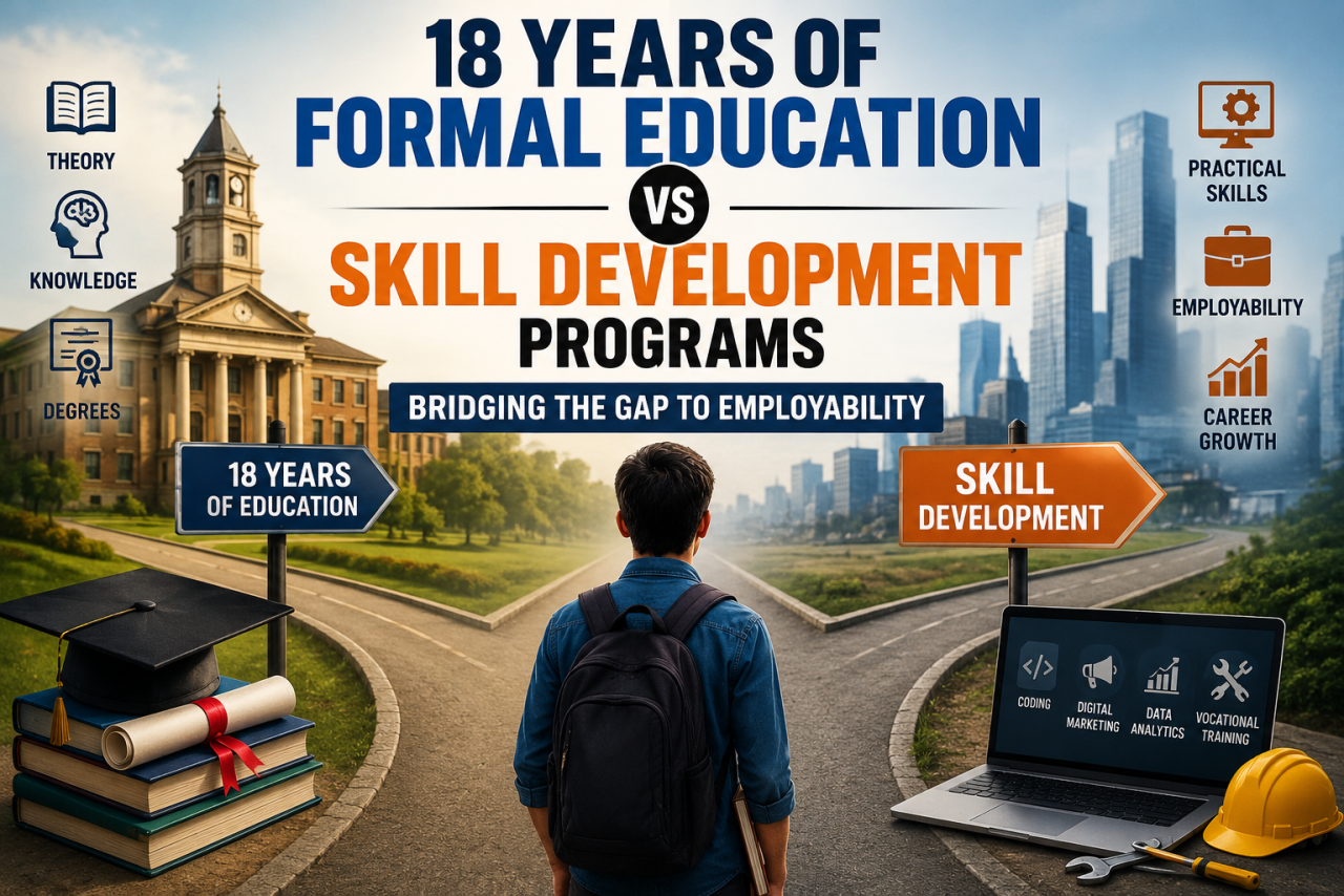 18 Years of Formal Education vs. Skill Development Programs