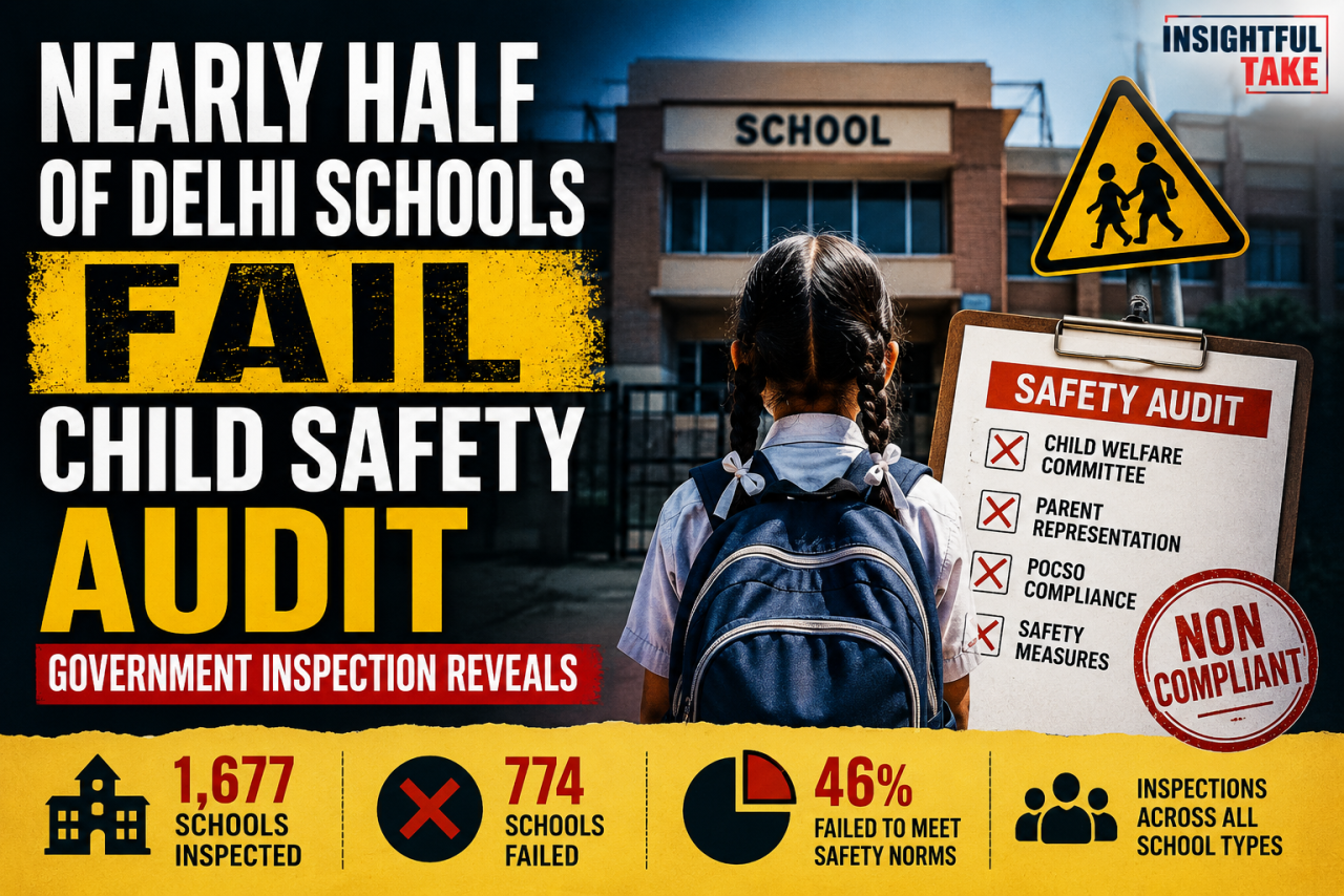 Nearly Half of Delhi Schools Fail Child Safety Audit, Government Inspection Reveals
