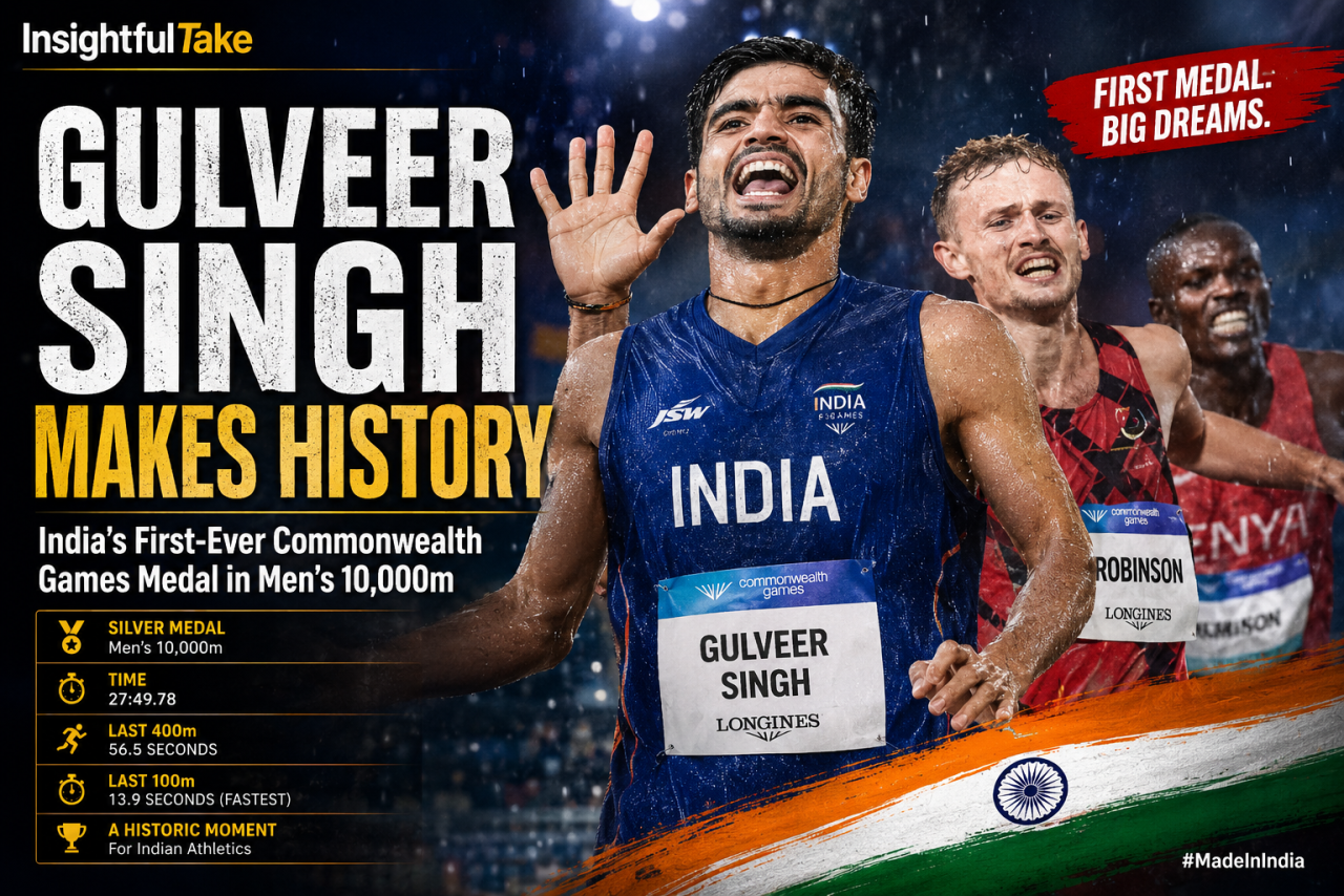Gulveer Singh Scripts History, Wins India's First-Ever Commonwealth Games Medal in Men's 10,000m