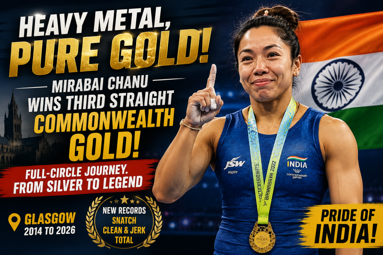 Heavy Metal, Pure Gold: Mirabai Chanu Completes a Full-Circle Journey with Historic Commonwealth Hat-Trick
