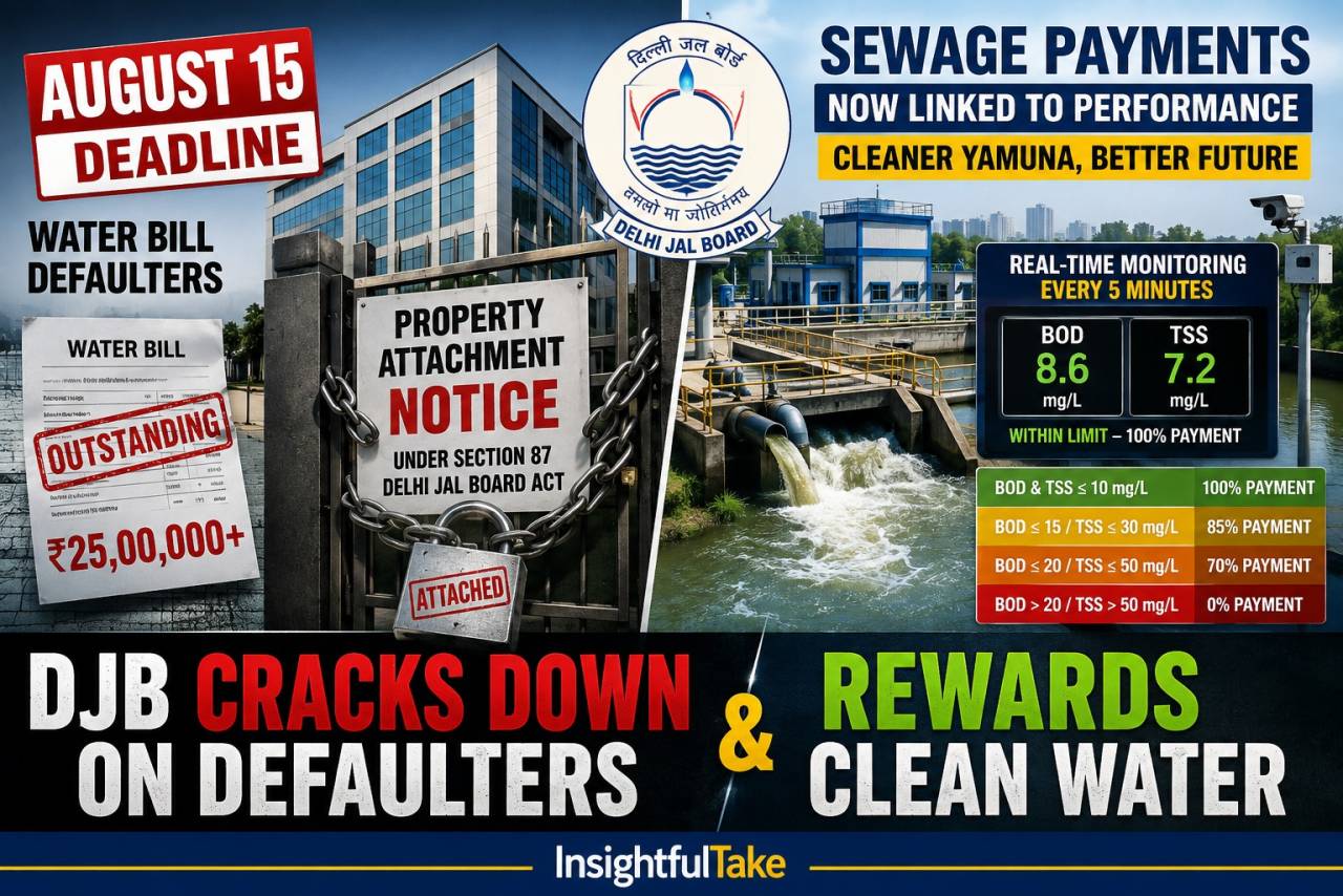 Delhi Jal Board Tightens the Screws on Defaulters While Linking Sewage Payments to Results