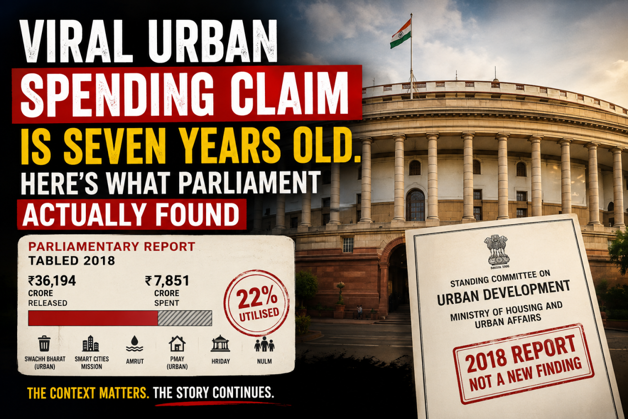 The Viral Urban Spending Claim Is Seven Years Old. Here's What Parliament Actually Found