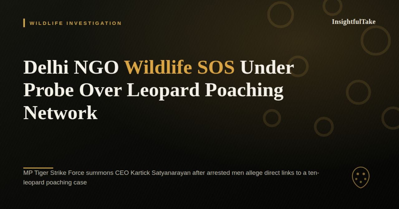 Wildlife SOS Faces Probe Over Alleged Links to Leopard Poaching Network