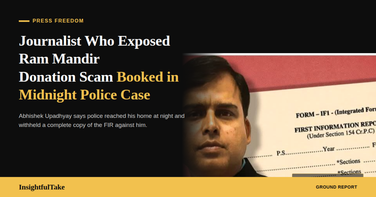 Road Case or Retaliation? Journalist Abhishek Upadhyay’s Ghaziabad FIR Raises Press Freedom Questions