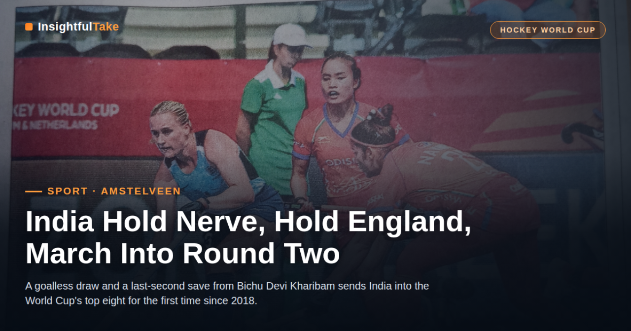 India Hold Their Nerve Against England to Book Second-Round Spot at Hockey World Cup