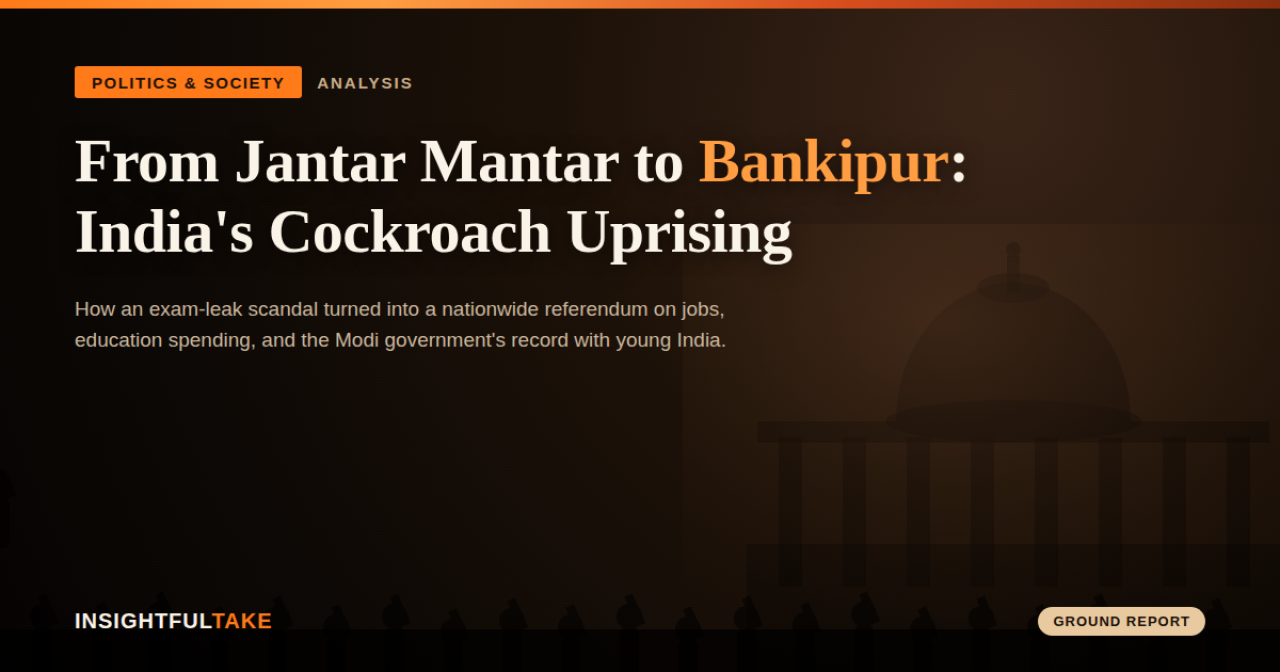 From Jantar Mantar to Bankipur: How India’s ‘Cockroach’ Uprising Turned an Exam Scandal Into a Referendum on Modi’s Youth