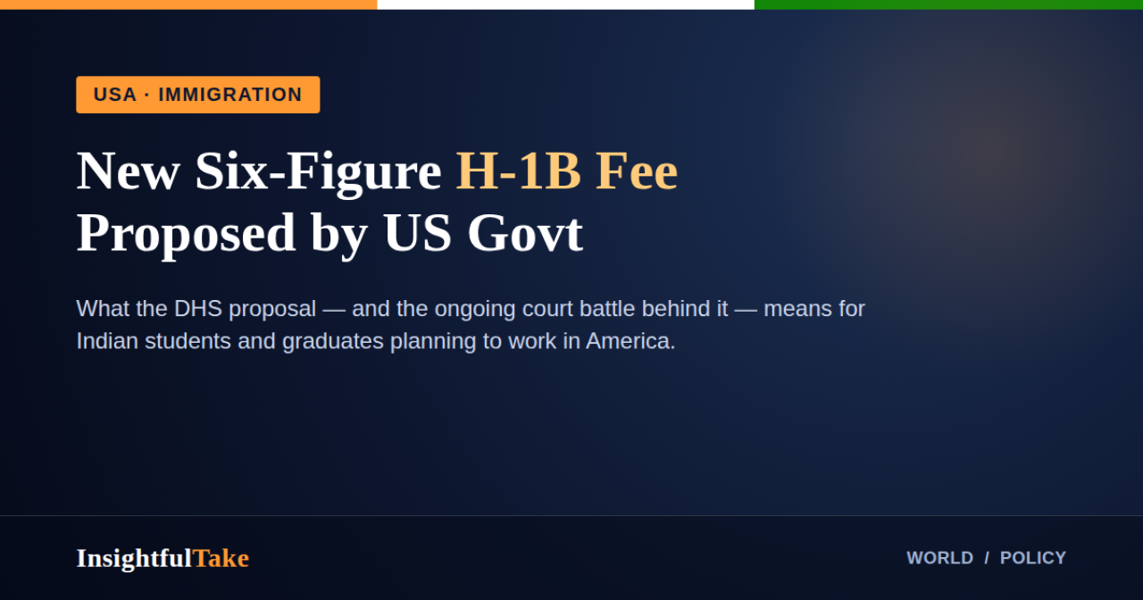 US Proposes New Six-Figure H-1B Fee: What It Really Means for Indian Students Heading to America