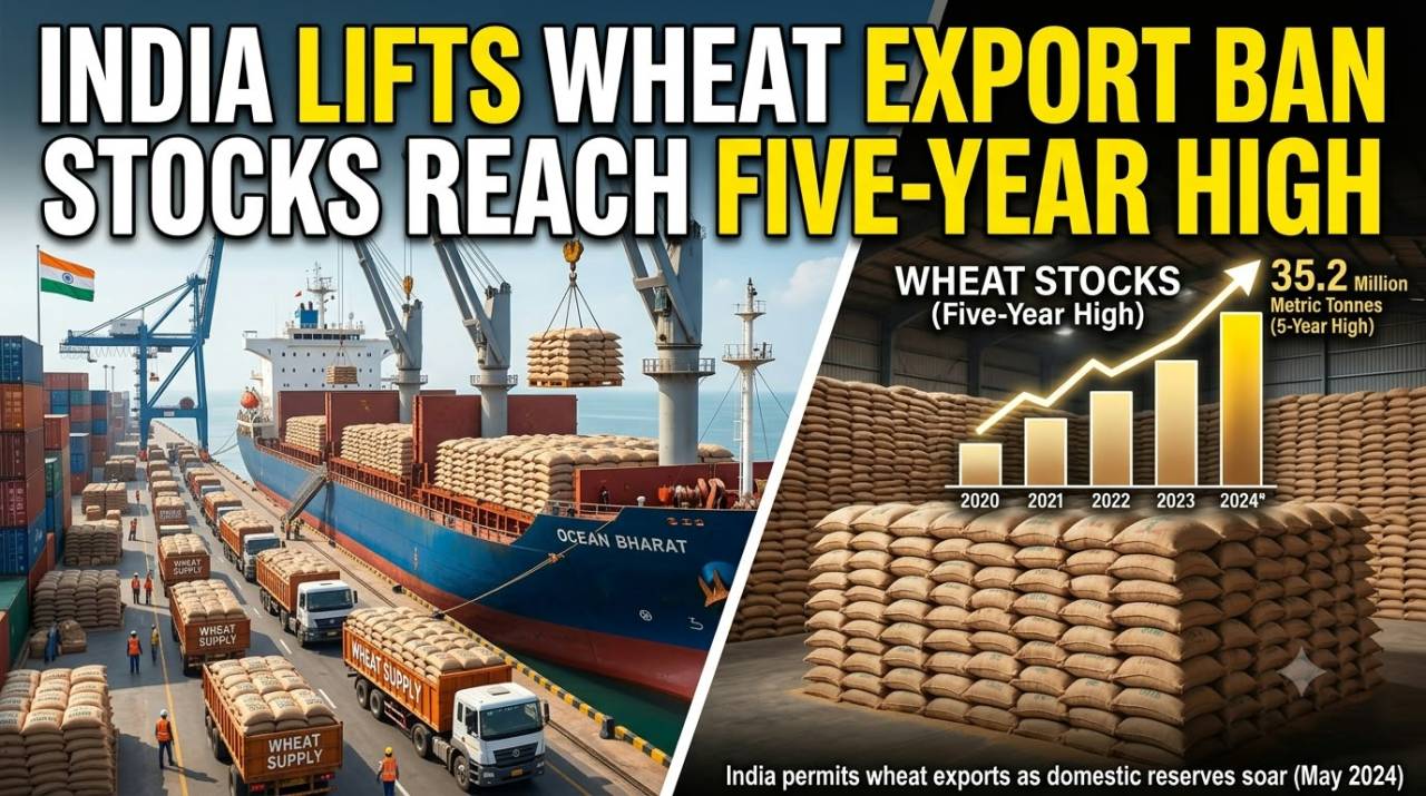 India Lifts Wheat Export Ban: Comfortable Stocks Meet Costly Grain