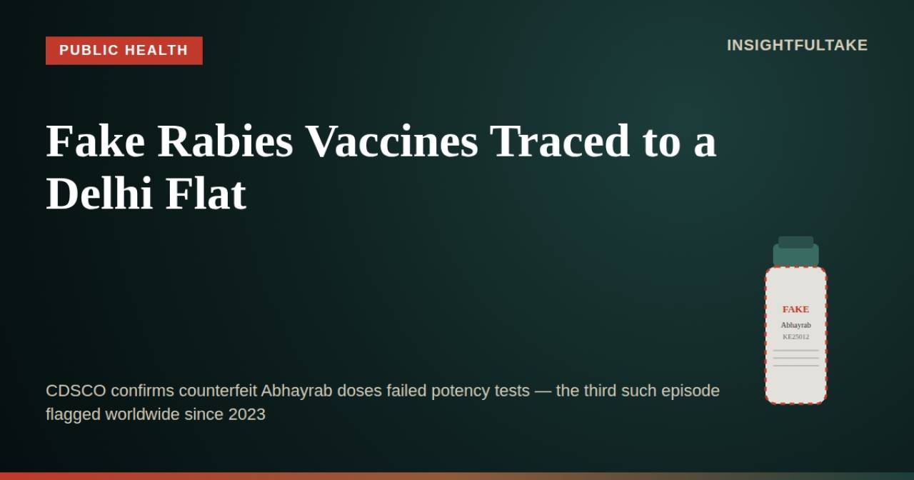 Fake Rabies Vaccine Found in Delhi Flat: How Safe Is India’s Drug Supply?