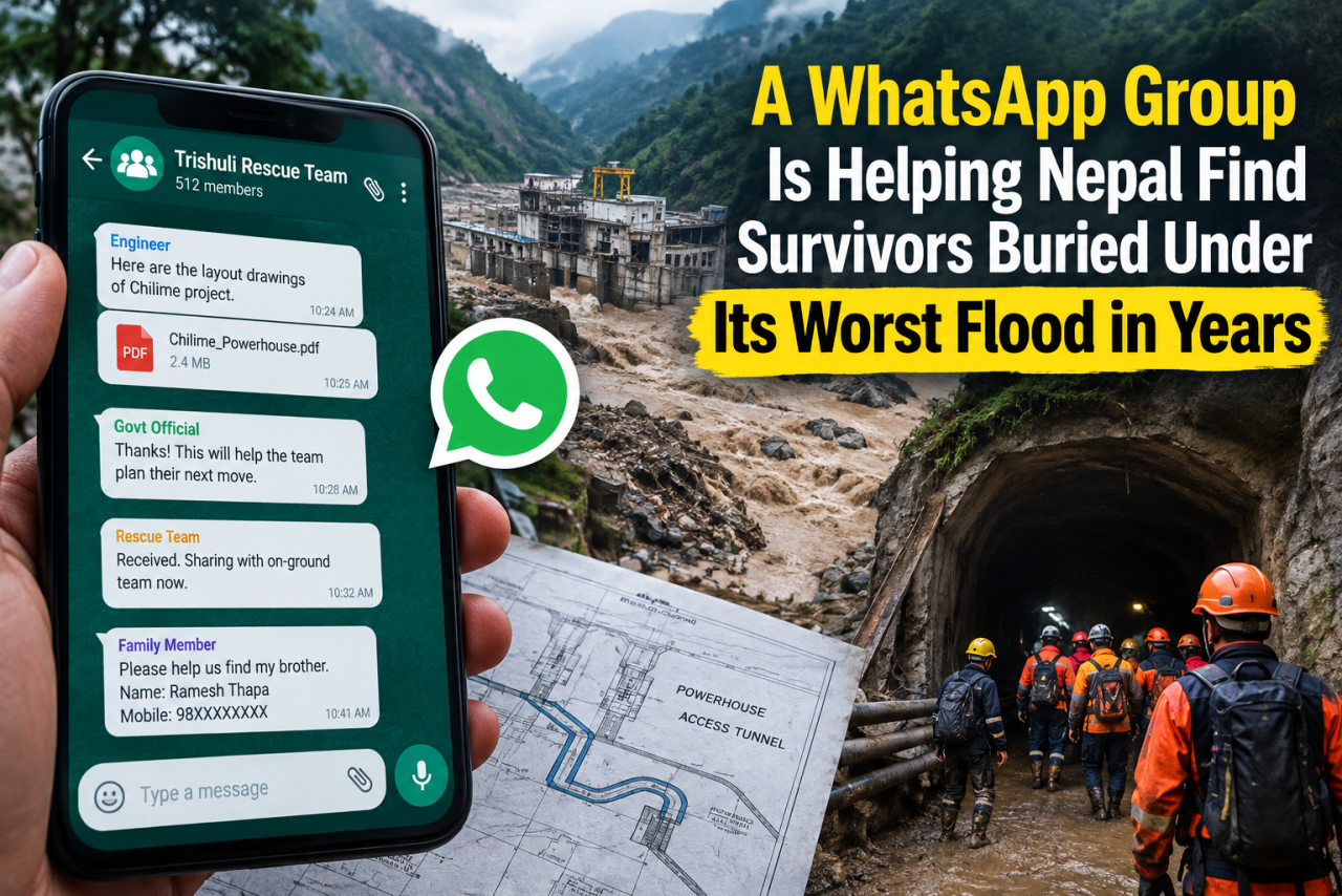 A WhatsApp Group Is Helping Nepal Find Survivors Buried Under Its Worst Flood in Years