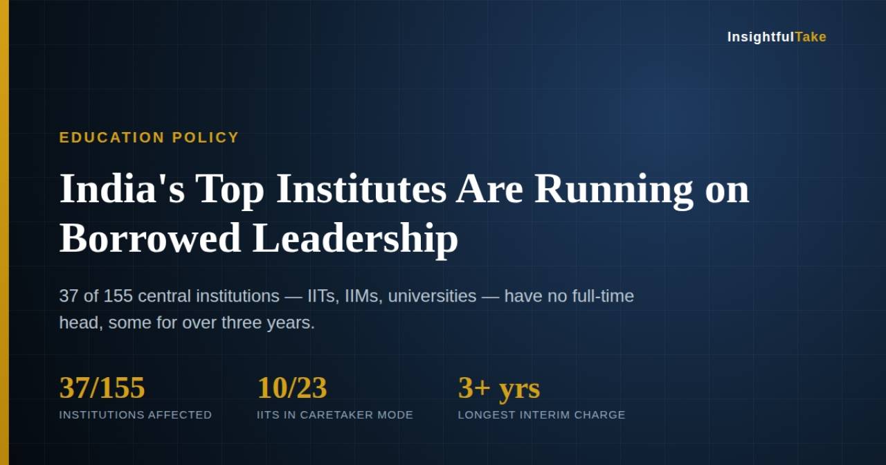 When Temporary Leadership Becomes Permanent: India’s Top Campuses in Limbo