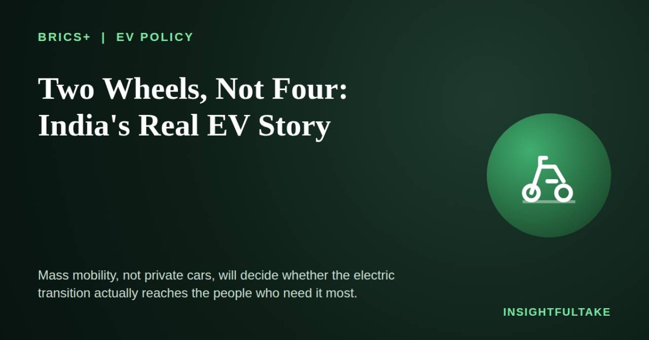 India’s EV Future Will Be Decided on Two Wheels, Not Four