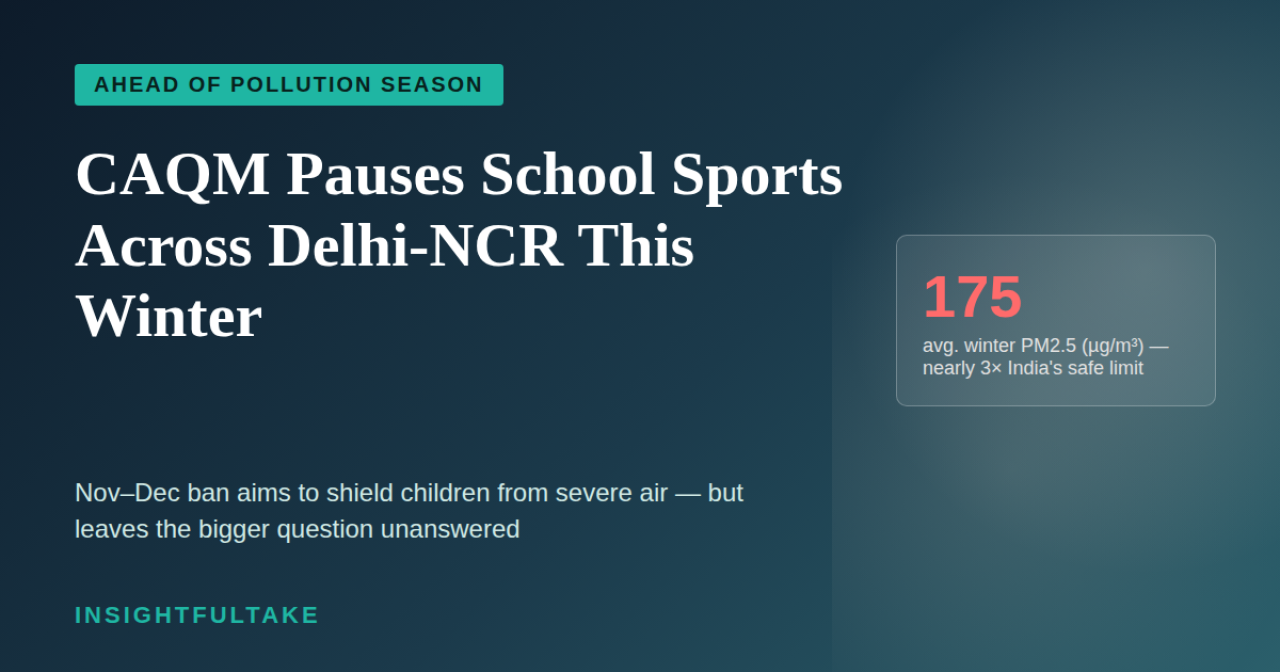 Delhi-NCR Schools Must Pause Sports as Pollution Rises. But Is That Enough?
