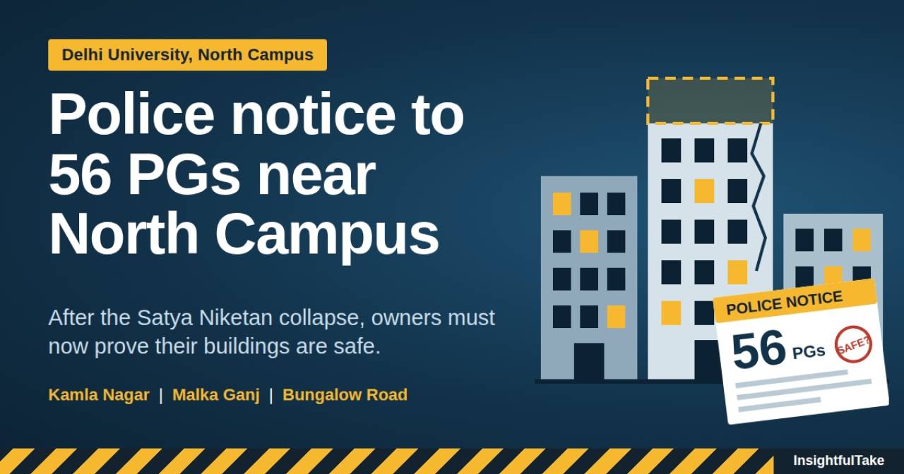 After Satya Niketan Tragedy, Delhi Police Ask 56 North Campus PGs to Prove They Are Safe