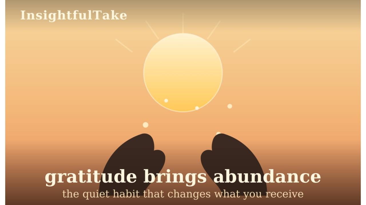 Gratitude: The Quiet Currency of Abundance