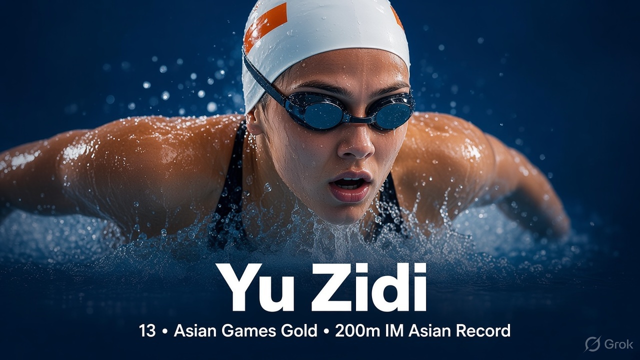 13-Year-Old Yu Zidi Challenges the Global Swimming Hierarchy