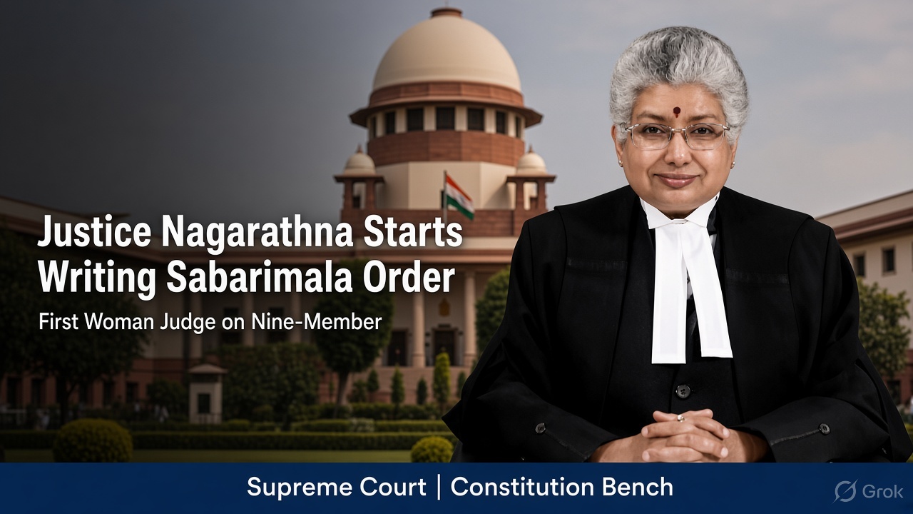 Justice Nagarathna Begins Writing Sabarimala Judgment as First Woman on Nine-Judge Bench