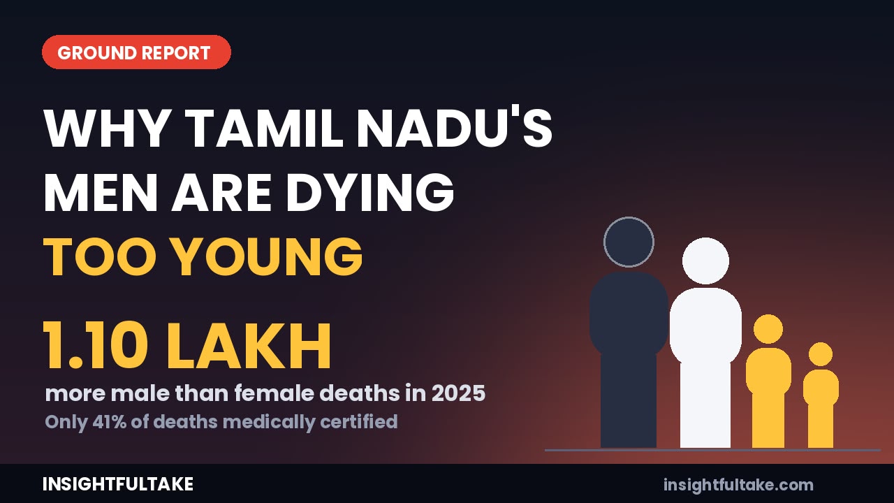 Tamil Nadu Male Deaths: 1.10 Lakh More Men Died in 2025