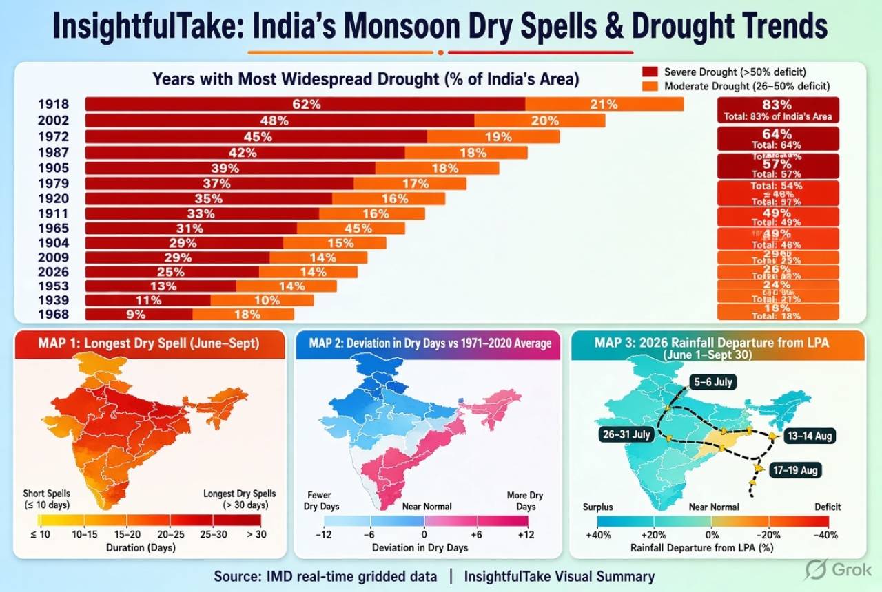 India’s Weak Monsoon Leaves 39% of Country in Drought-Like Conditions