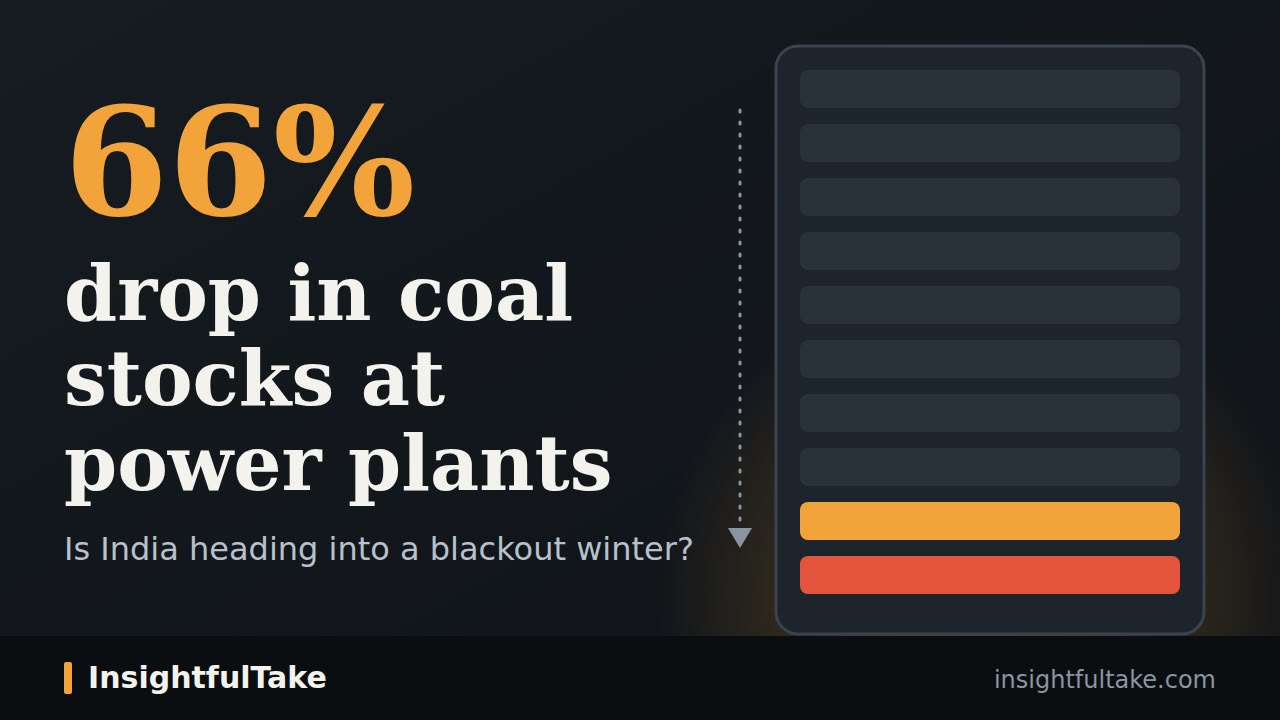 India's Coal Cushion Is Thinning: What Low Stockpiles Mean for the Lights