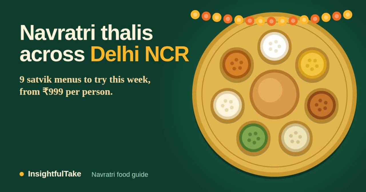 Navratri 2026 in Delhi NCR: 9 Restaurants Serving Creative Satvik Thalis and Fasting Menus