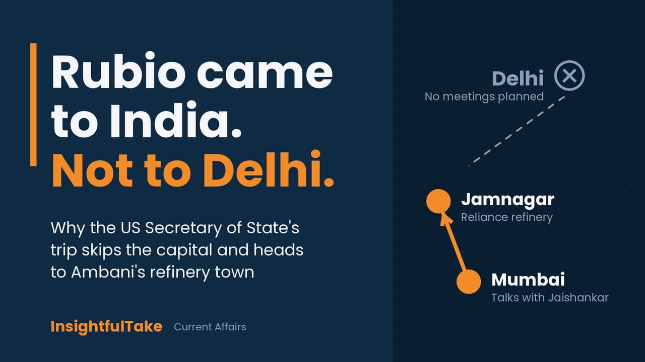 Rubio Comes to India, But Not to Delhi