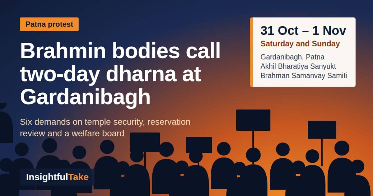 Brahmin Organisations Call Two-Day Dharna at Patna’s Gardanibagh, Press Six-Point Charter