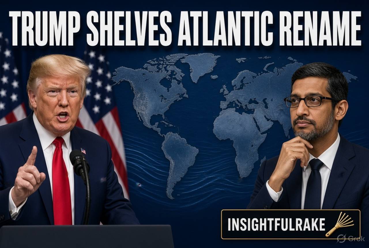 Trump Drops Atlantic Ocean Renaming Idea After Pichai’s Caution