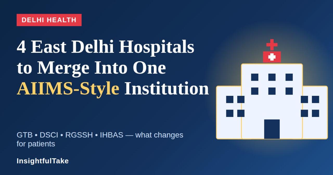 Four East Delhi Hospitals to Merge Into AIIMS-Style Institution