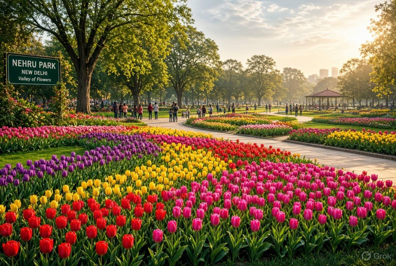 Valley of Flowers Blooms Anew: Nehru Park Set to Become Delhi’s Year-Round Floral Destination