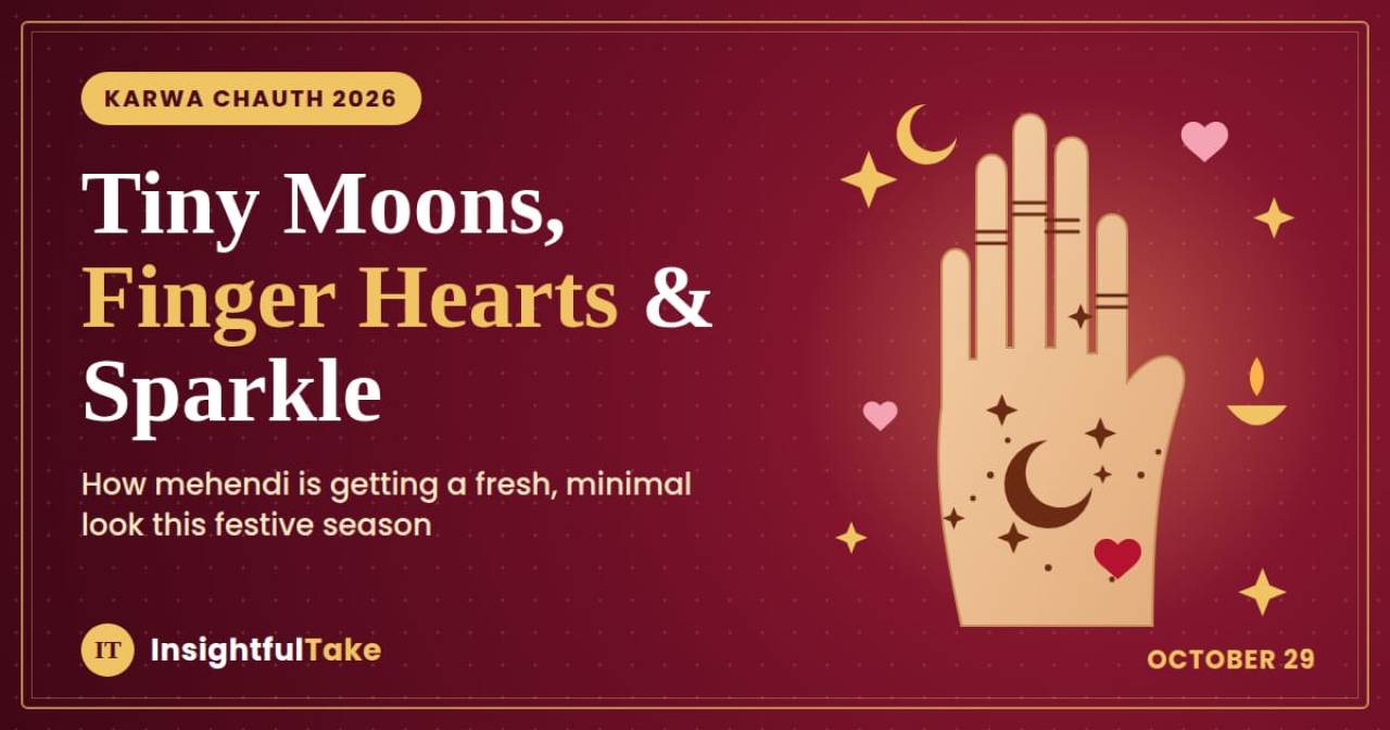 Tiny Moons, Finger Hearts and Sparkle: Mehendi Gets a Modern Makeover This Karwa Chauth