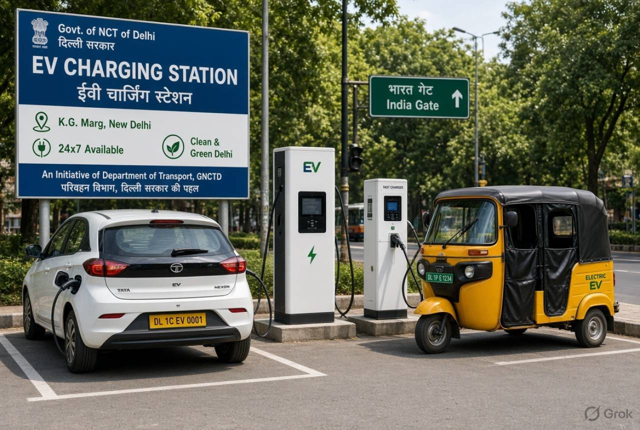 Delhi Crosses 2026 EV Charging Target Three Months Early, Installs 14,225 Points
