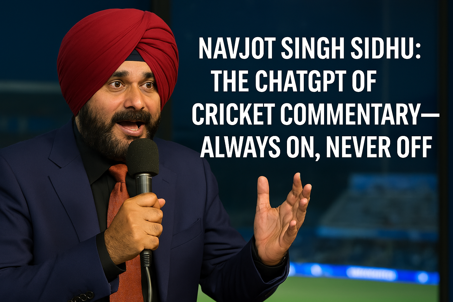 Navjot Singh Sidhu: The ChatGPT of Cricket Commentary—Always On, Never Off