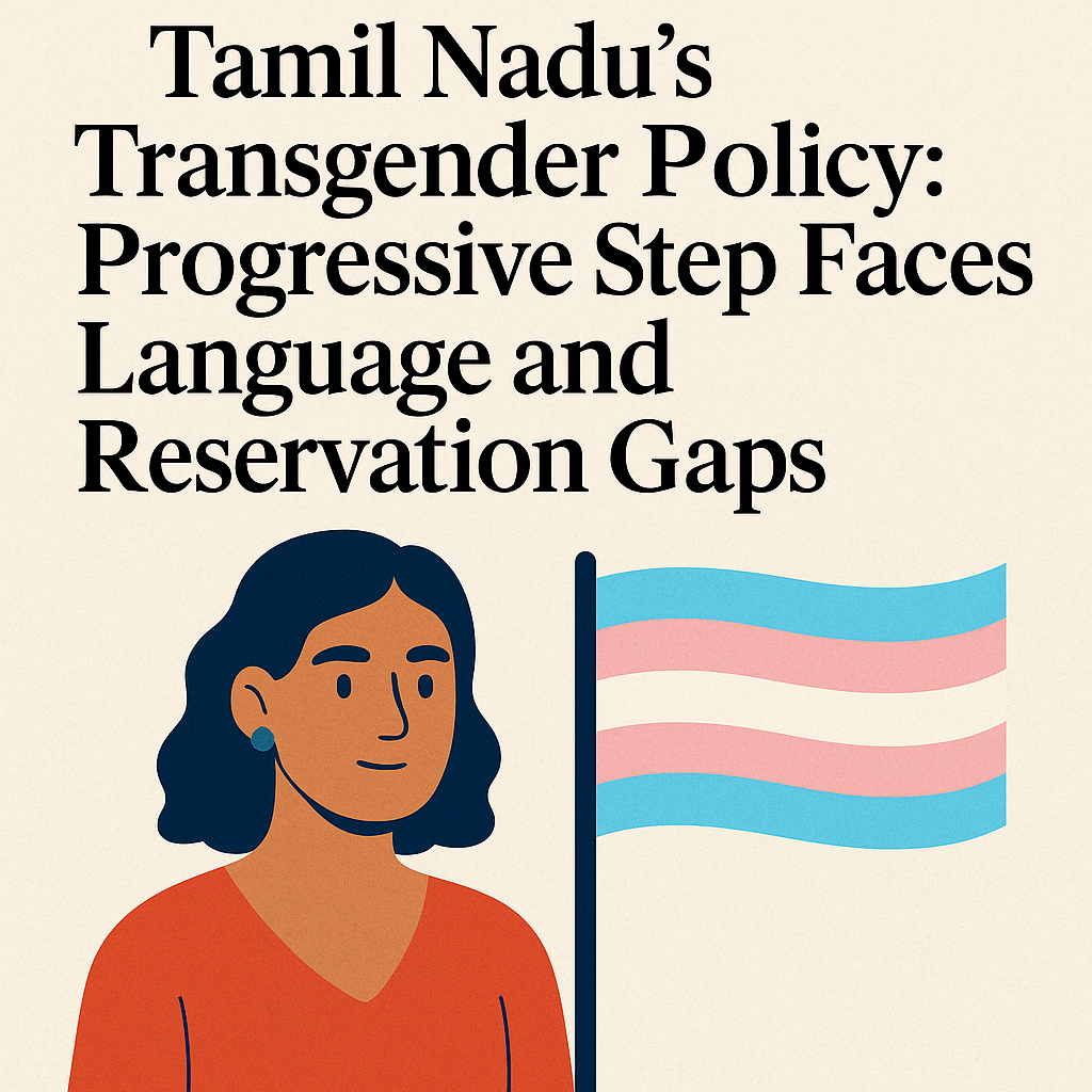 Tamil Nadu’s Transgender Policy: Progress and Gaps