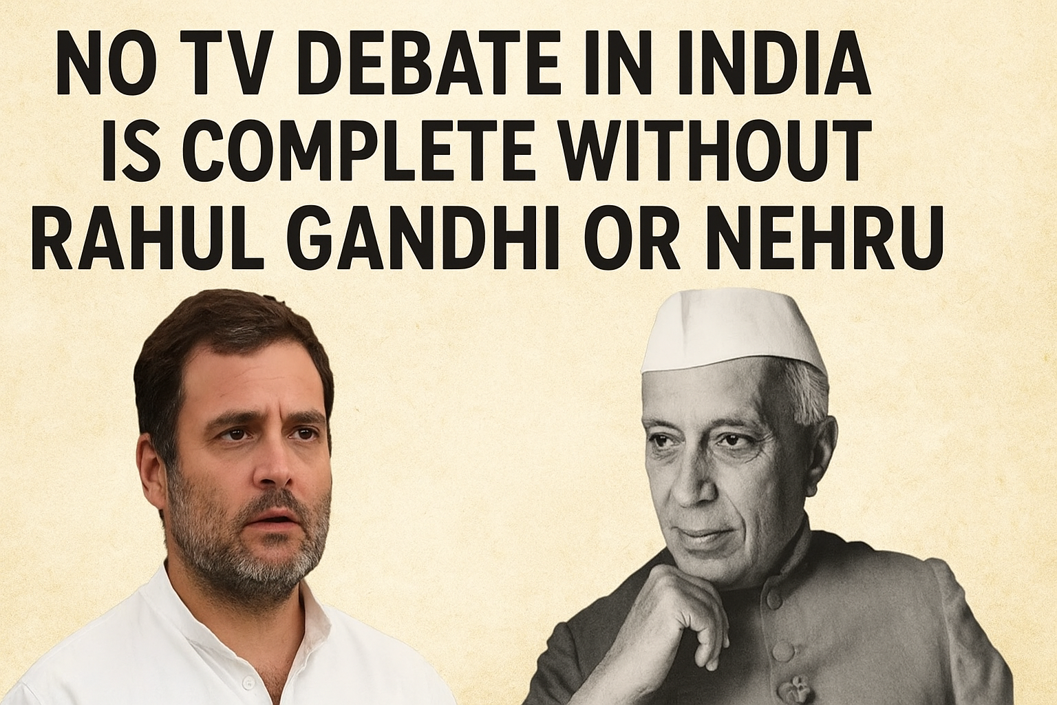 No TV Debate in India Ends Without Rahul Gandhi or Nehru
