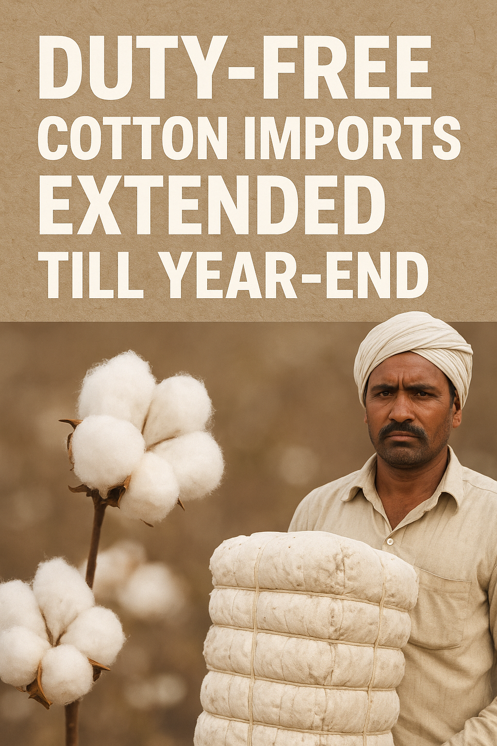 Duty-Free Cotton Imports Extended Till Year-End: Relief for Textile Industry, Worry for Farmers