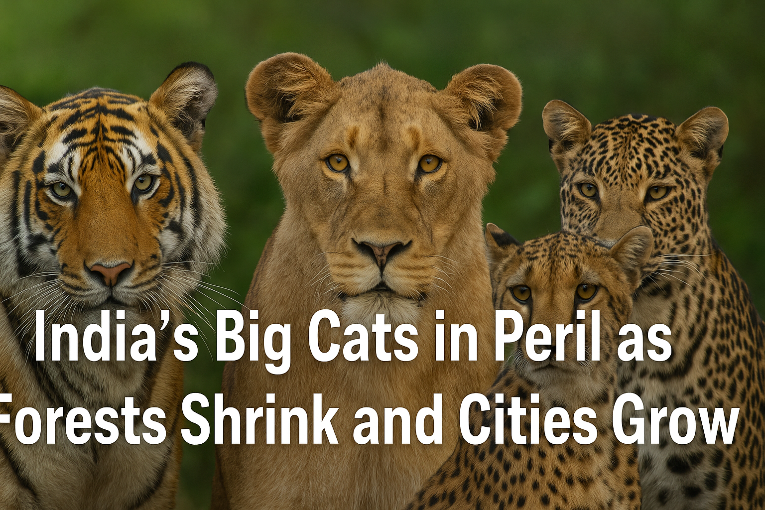 Big Cats in India at Risk from Habitat Loss and Human Growth