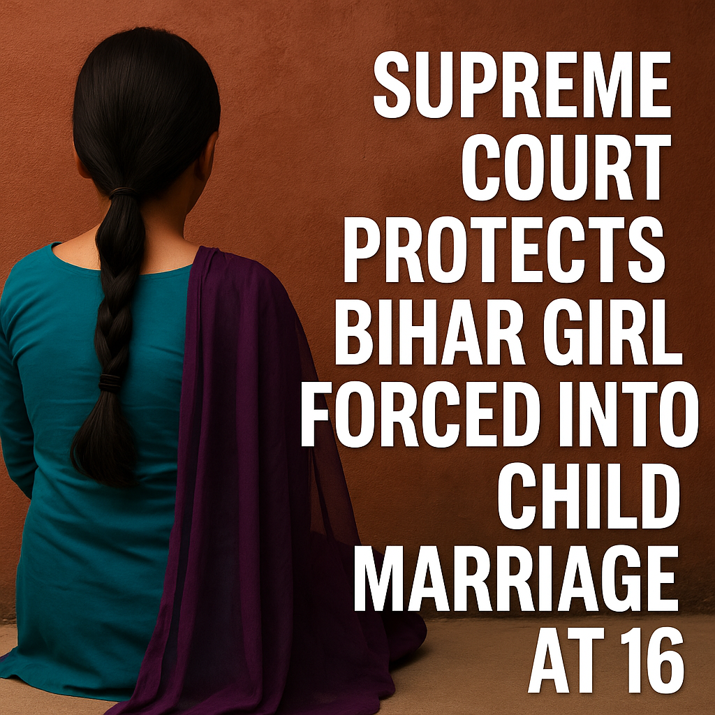 Child Bride Seeks Justice: Supreme Court Protects 16-Year-Old Forced to Marry 33-Year-Old Man