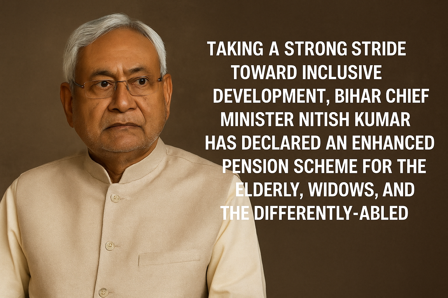 Bihar Government Increases Pension and Support for Poor and Elderly Citizens