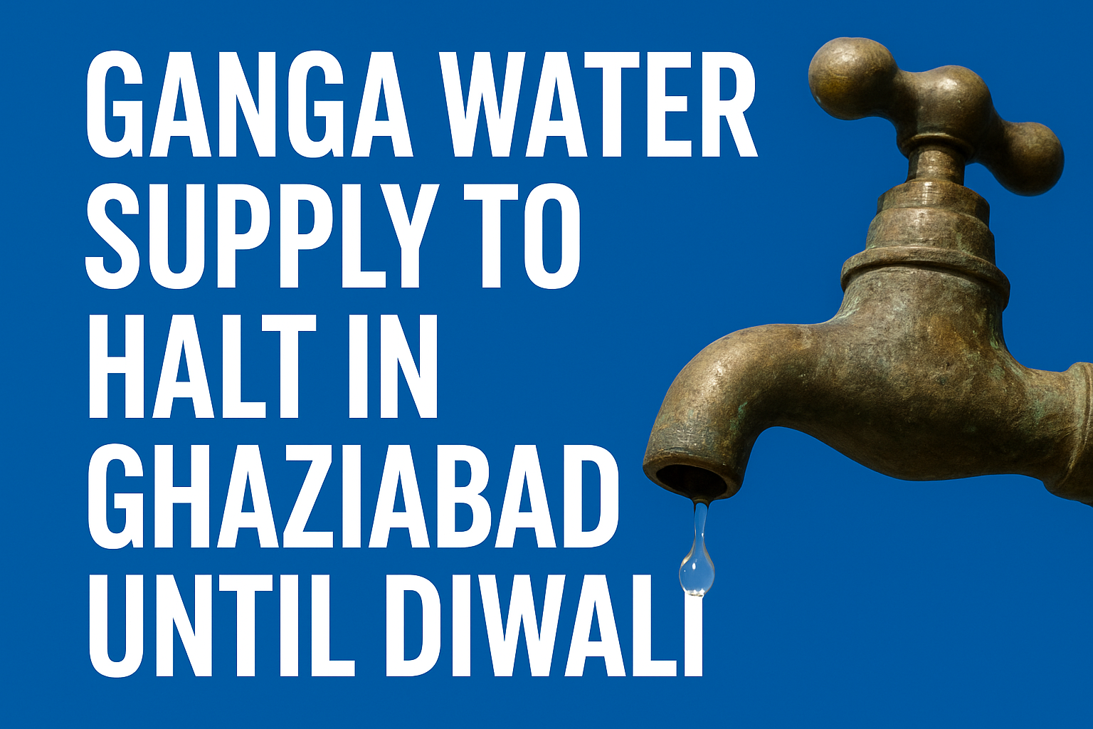 Ganga Water Supply to Halt in Ghaziabad Until Diwali, Residents Advised to Store Water and Conserve Usage