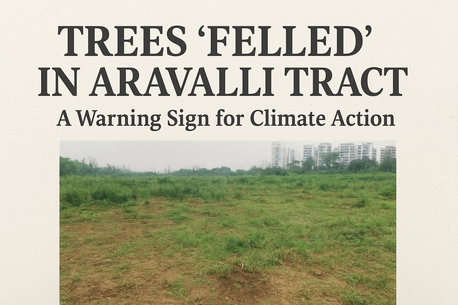 Green Lungs at Risk: Aravalli Deforestation Sparks Alarm
